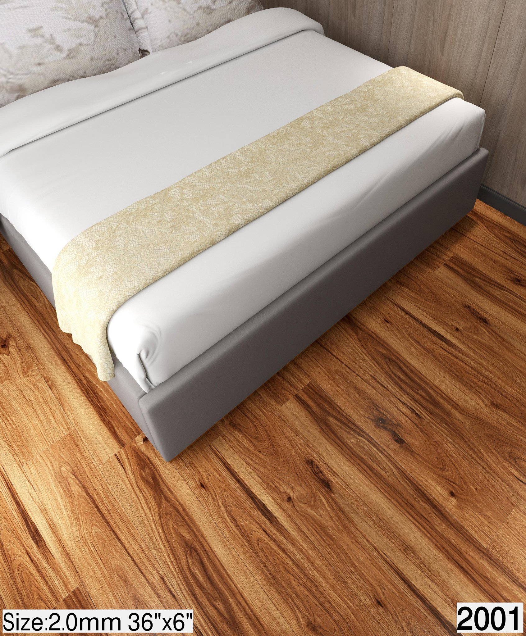 Pvc Flooring Planks Size: 6 X 36