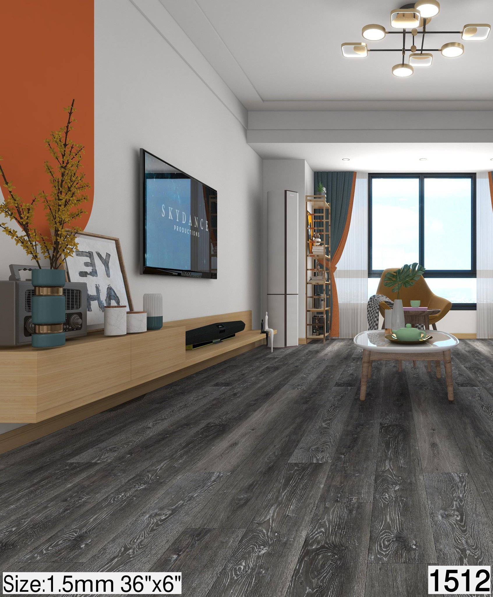 Pvc Flooring Planks Size: 6 X 36