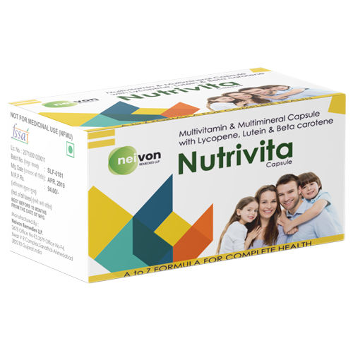 Multivitamin And Multimineral Capsule With Lycopene Lutein And Beta Carotene General Medicines