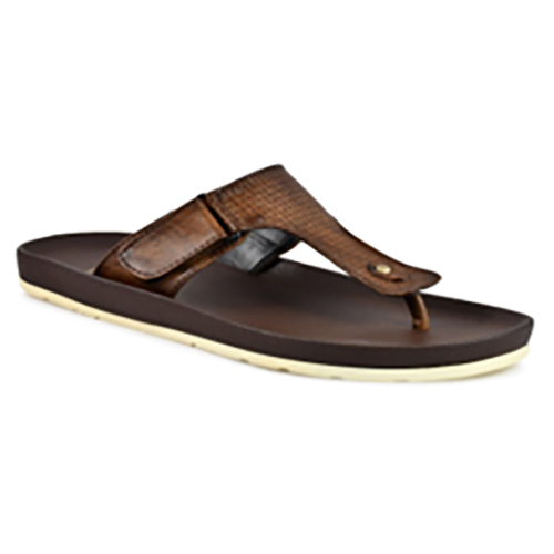 WH9044BRN Synthetic Leather Slipper - Synthetic Leather, Size 6-10, Brown Color | Slip-On Style, PU Outsole, Suitable for All Seasons