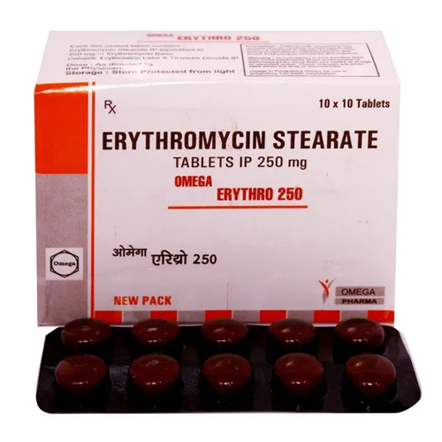 एरिथ्रोमाइसिन स्टीयरेट 250mg टैबलेट ग्रेड: वाणिज्यिक