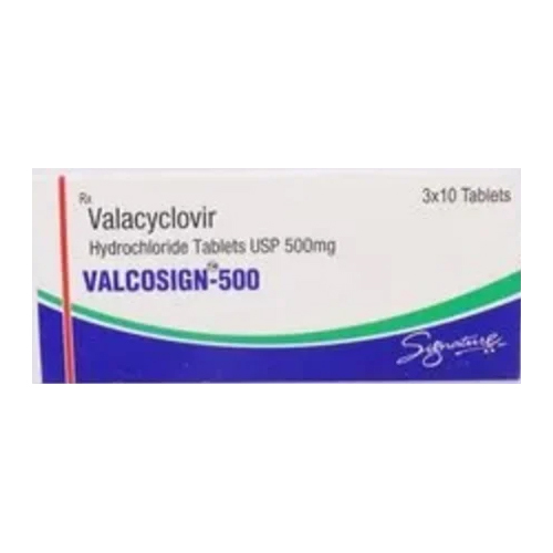 500mg Valcosign स्टोरेज: ठंडी जगह और सूखी जगह पर स्टोर करें