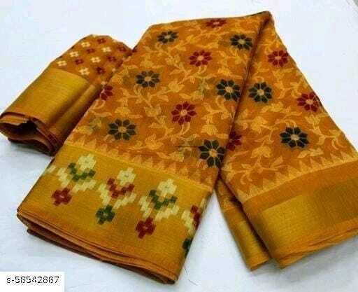 Cotton Saree - Full-saree With Blouse, Mix Color Designs | Breathable, No-fade, Washable, All-season Ethnic Wear