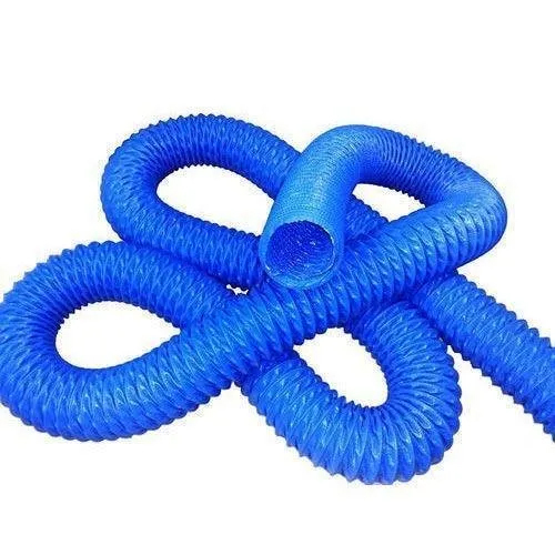 Blue Fabric Hose Pipe - Rubber, 10m Length, Blue Color | Lightweight, Flexible Design, Durability, Ideal for Industrial & Commercial Use
