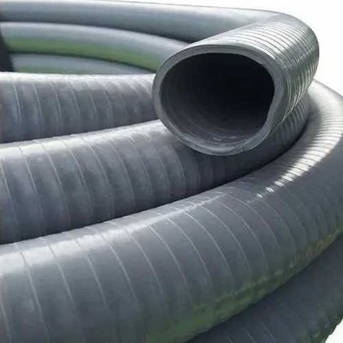 PVC Grey Suction Hose Pipe - PVC Material, Round Shape, Heavy-Duty Design | Industrial & Agricultural Use, 1 Month Warranty