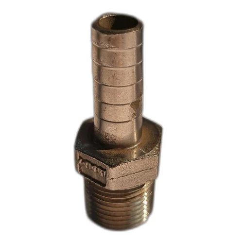 Industrial Stainless Steel Hose Nipple - 1/2 Inch, Threaded Connection | Rust Proof, Polished Silver Finish, Grade SS 304 for Chemical Handling