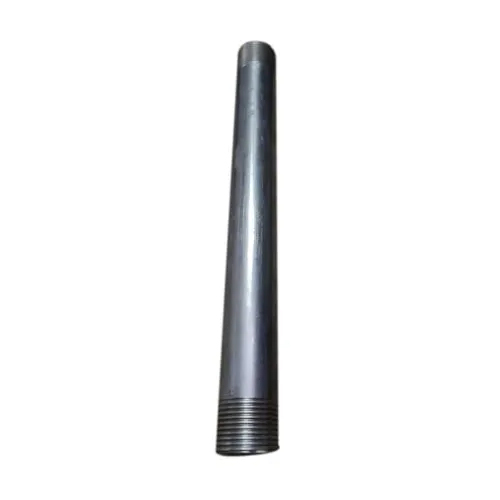 304 Stainless Steel Pipe Nipple - 12 Inch Length, Threaded Connection, 1 Inch Inner Diameter, Polished Surface, 2mm Thickness, Silver Finish