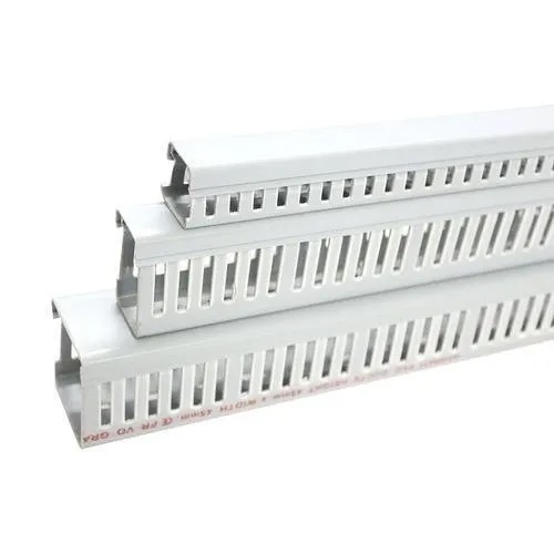 Pvc Channel 25x25 - High Impact Rigid Poly Vinyl Chloride, Nonflammable, Rust Proof, Slotted Design For Efficient Wiring Management