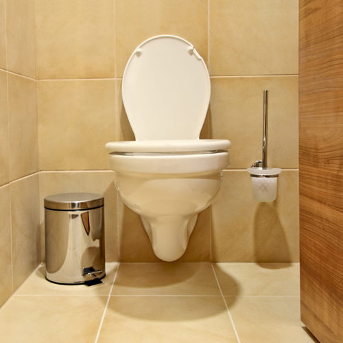 Toilet Brush Holder - Stainless Steel, 100x134x45 mm | Wall Mounted, Round Shape, User-Friendly Design