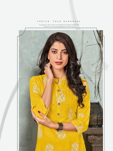 Loreal Premium Rayon Long Hand Embroidered Kurti Set - Size M-l-xl, Includes Palazzo, Elegant Designer Wear