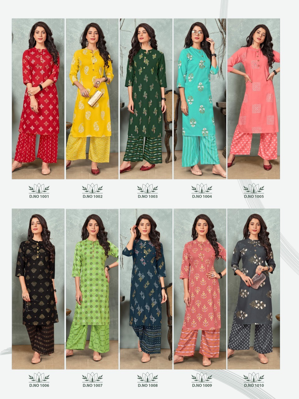 Loreal Premium Rayon Long Hand Embroidered Kurti Set - Size M-l-xl, Includes Palazzo, Elegant Designer Wear