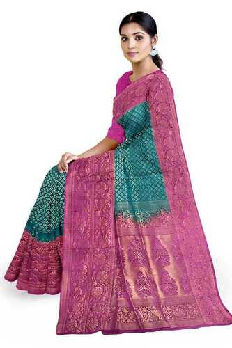 Blue Brocade Silk Sarees