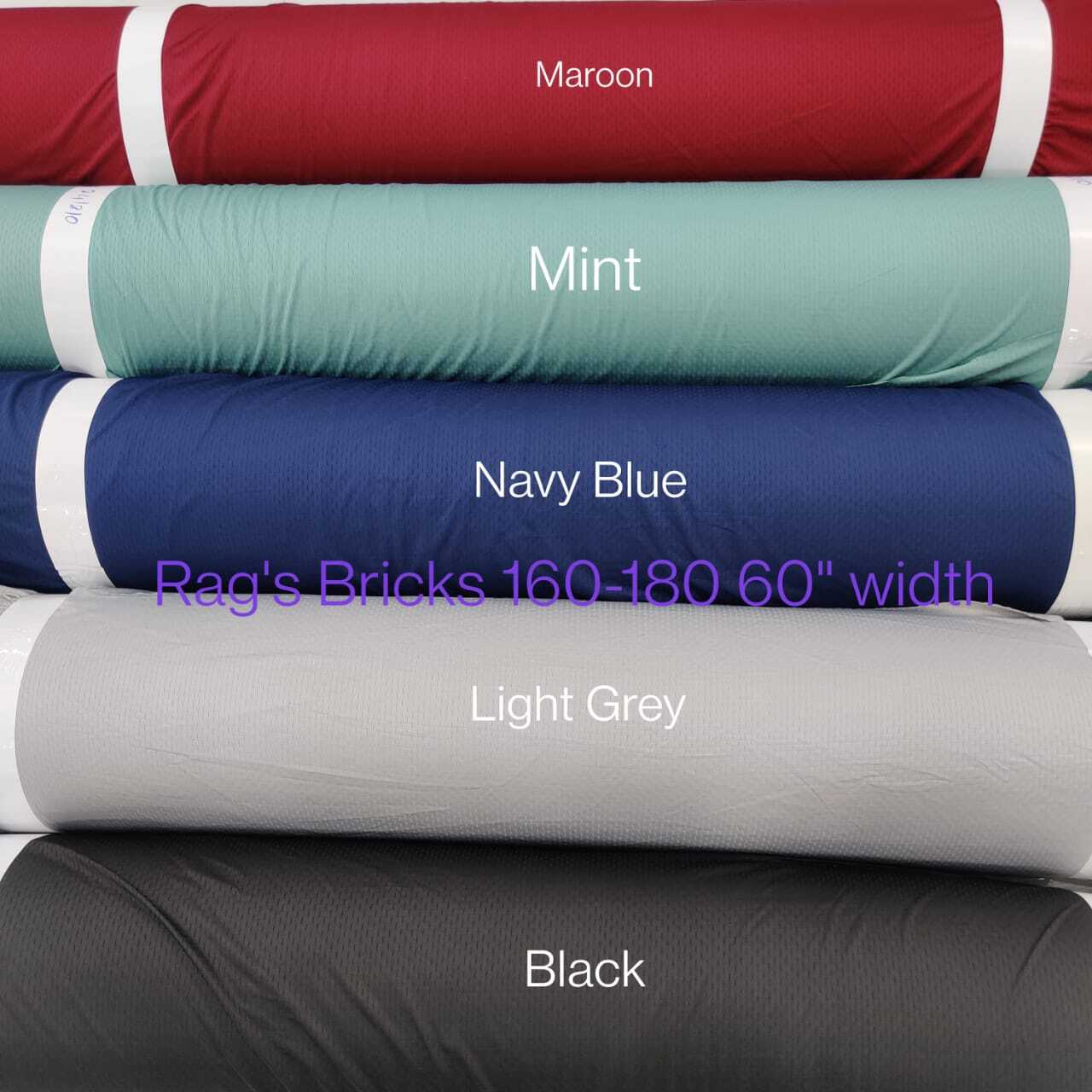 Brices Polyester Lycra Fabric - 190-200 Gsm , Stretchable Multicolor Plain Texture For Trousers, Tracks, T-shirts