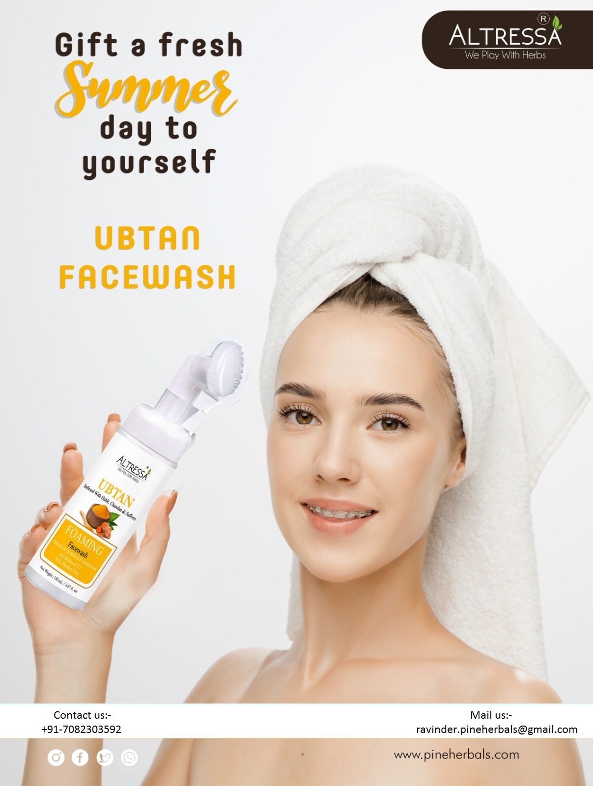 Foaming Face Wash - Liquid Form Herbal Ingredients Suitable For All Skin Types | Deep Cleansing Spa-like Sensation Softens Skin