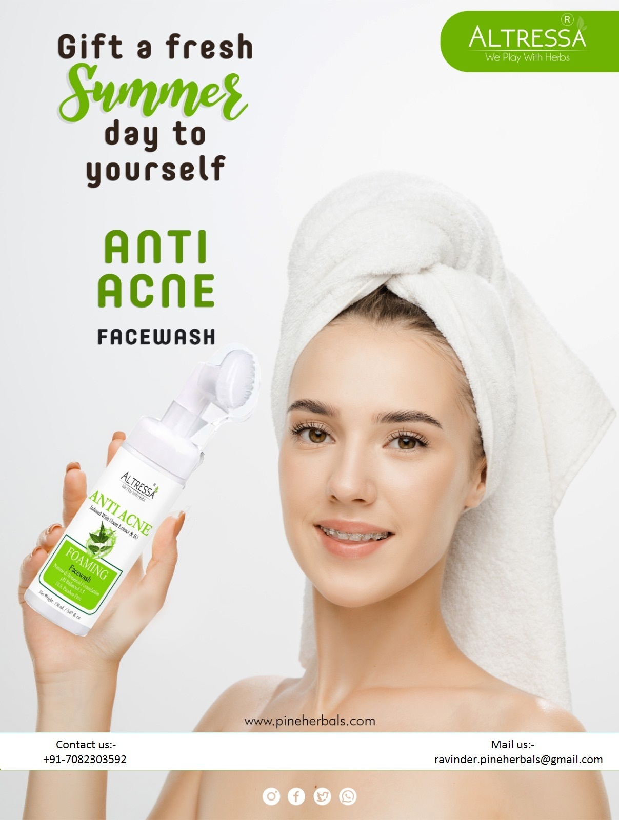 Foaming Face Wash - Liquid Form Herbal Ingredients Suitable For All Skin Types | Deep Cleansing Spa-like Sensation Softens Skin