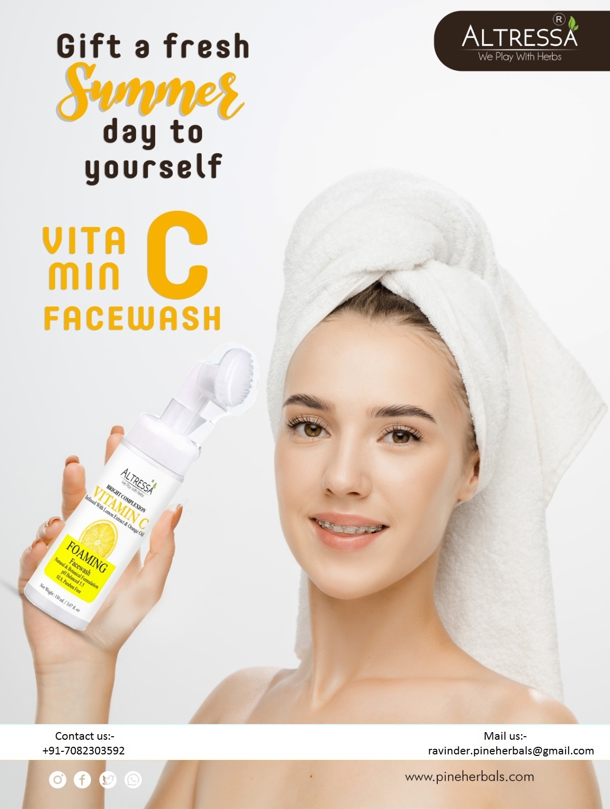 Foaming Face Wash - Liquid Form Herbal Ingredients Suitable For All Skin Types | Deep Cleansing Spa-like Sensation Softens Skin