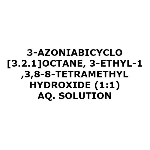 3-अज़ोनियाबिसाइक्लो 3 2 1 ऑक्टेन 3-एथिल-1 3 8-8-टेट्रामेथिल हाइड्रॉक्साइड (1 1) Aq। समाधान कैस नं: 915125-48-3