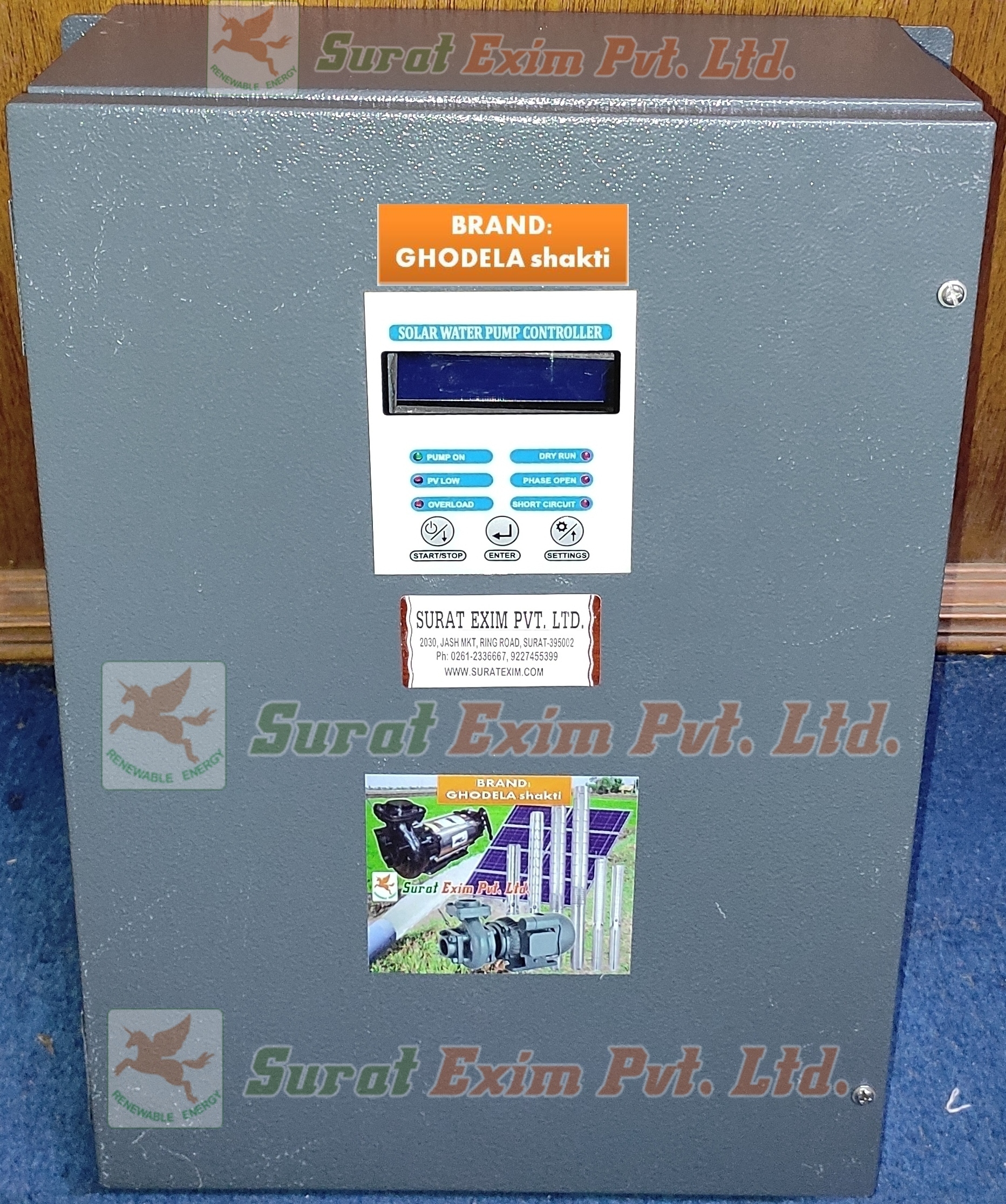 Polycrystalline Silicon Dc Solar Pump Controller 1hp-2hp-3hp - Ghodela Shakti