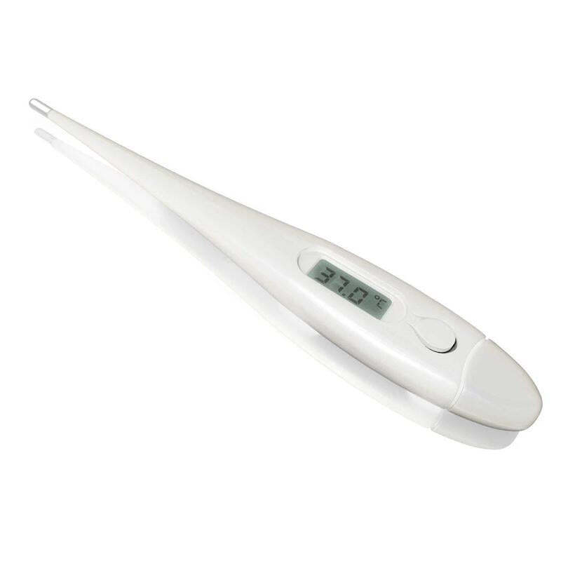 Digital Thermometer (0372) - Flexible Probe, 150g Weight, White Color | Easy-to-read Liquid Crystal Display For Oral, Rectal, Underarm Measurement