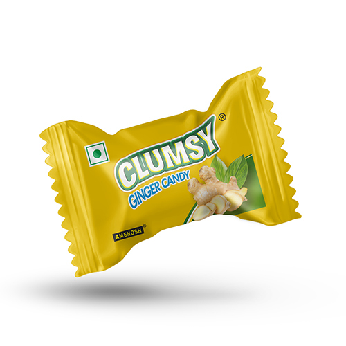 Clumsy Ginger Flavored Candy - 595g Solid Candy, Sweet With Mild Ginger Flavor, Eggless, Natural Ginger Oil Infusion, Caramel Color