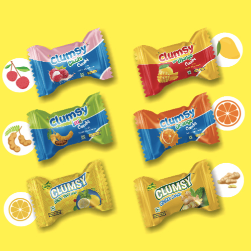 Clumsy Combo Pack Candy - 6 Unique Flavors, Eggless, 4.14 Kilograms, 12 Months Shelf Life, Solid Form