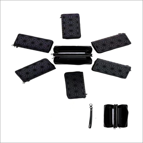 Radium Wallets - Leather Material, Customized Size & Design, Black Color | Unique Designs, Spacious 4 Compartments, Zipper Top Closure