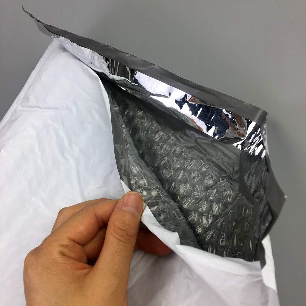 Air Bubble Bag - Polyethylene, 8x10 Inch, White | Self-adhesive, Durable, Lightweight, Protective Packaging, Versatile, Readymade