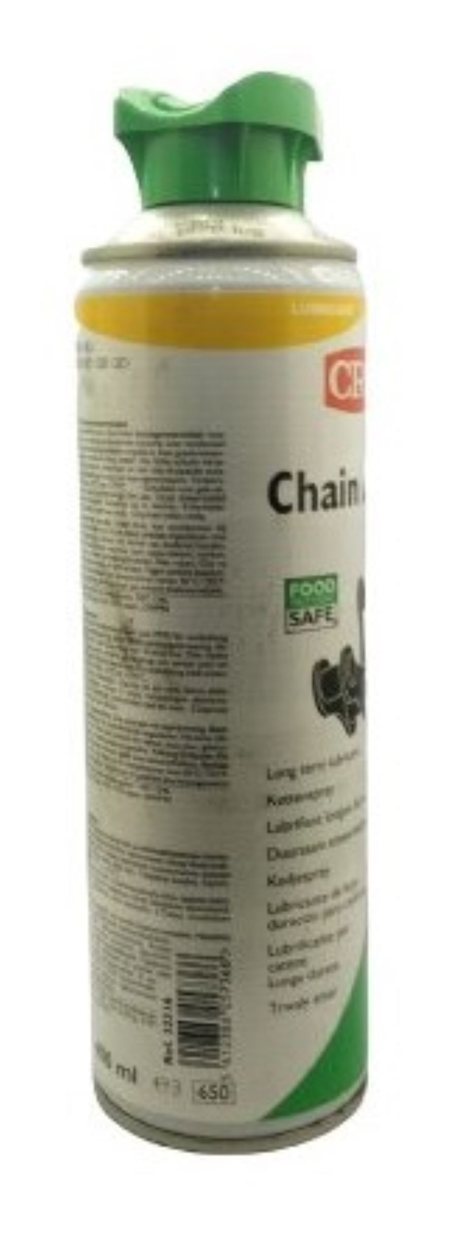 Crc Food Grade Chain Lube - Spray Form Round Shape | High Performance Ptfe Lubricant Excellent Adhesion Water Resistant Long Lasting Film Odourless Usda H1 Approved