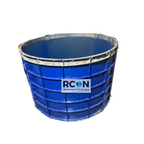 Mild Steel Round Column Formwork - Rolled Head, Powder Coated Finish | Ideal For Construction Applications