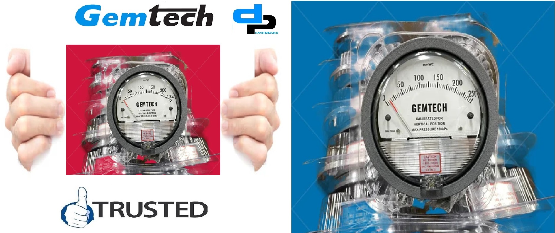 Series S2000 Gemtech Differential Pressure Gauges By Delhi Accuracy: A 2% Of Full Scale (A 3% On A 0