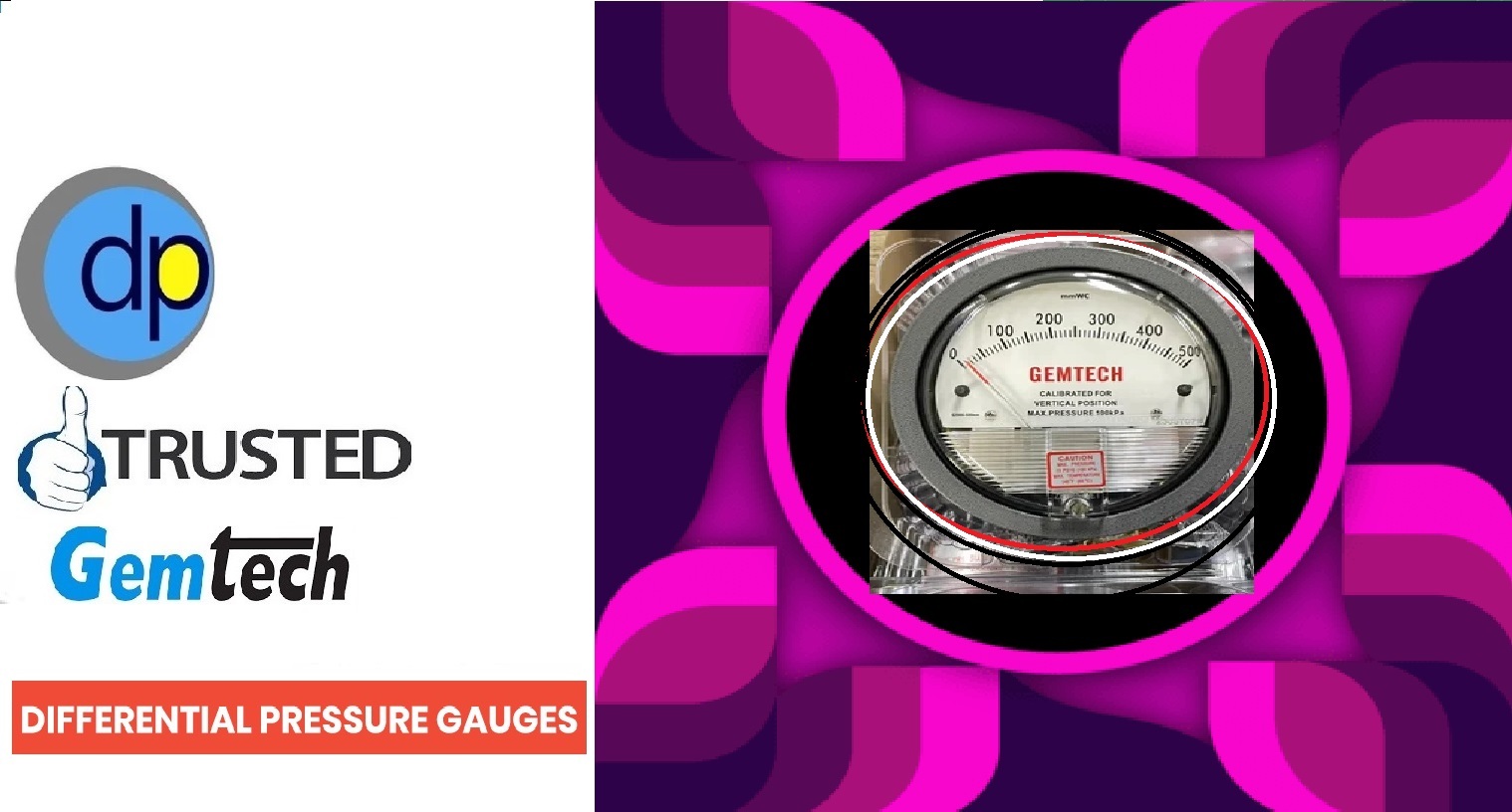 Series S2000 Gemtech Differential Pressure Gauges By Delhi Accuracy: A 2% Of Full Scale (A 3% On A 0