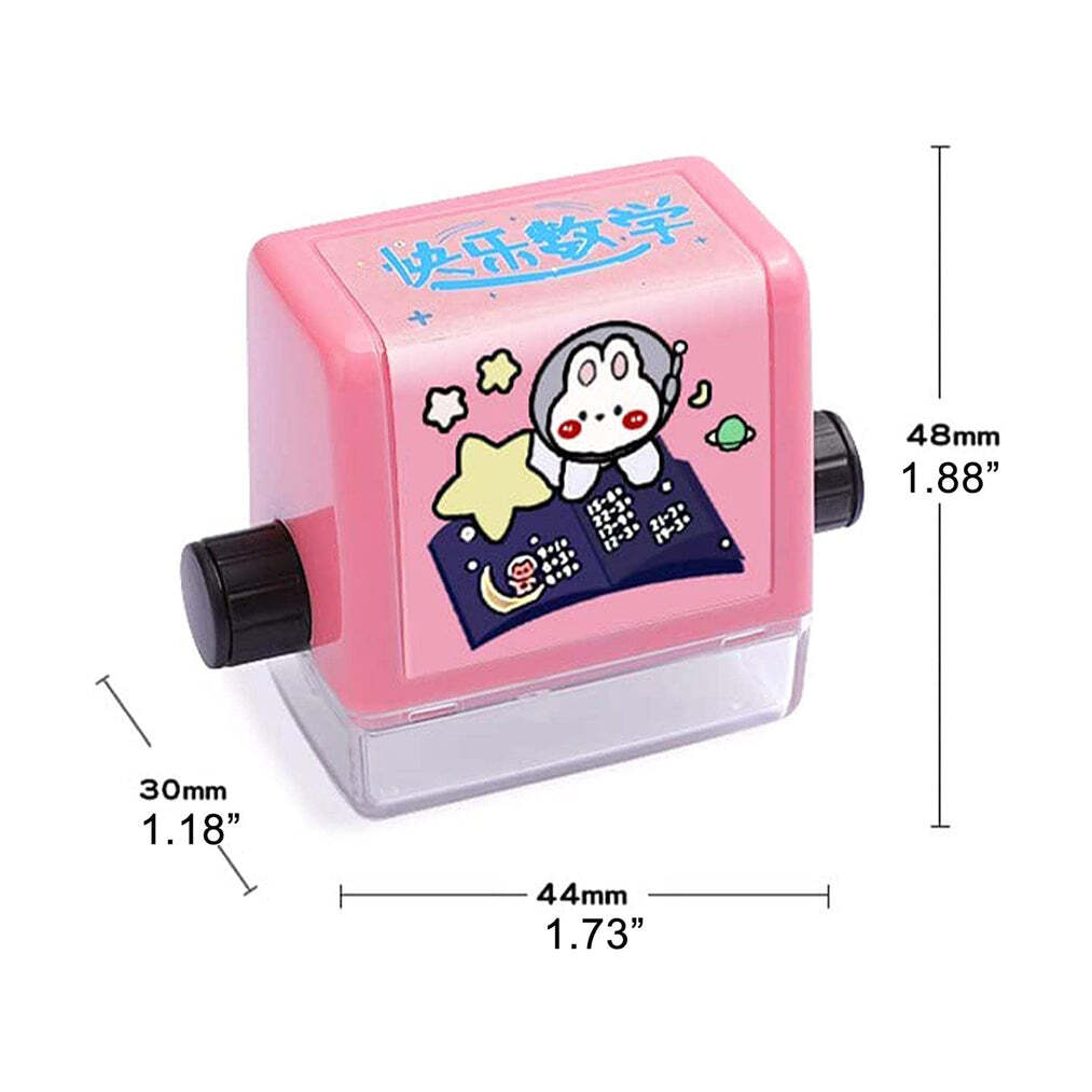 Roller Digital Teaching Stamp Addition And Subtraction Roller Stamp (4045) - Plastic Material, 9x4x9 Cm, Multi-color | Ideal For Digital Learning & Engaging Education