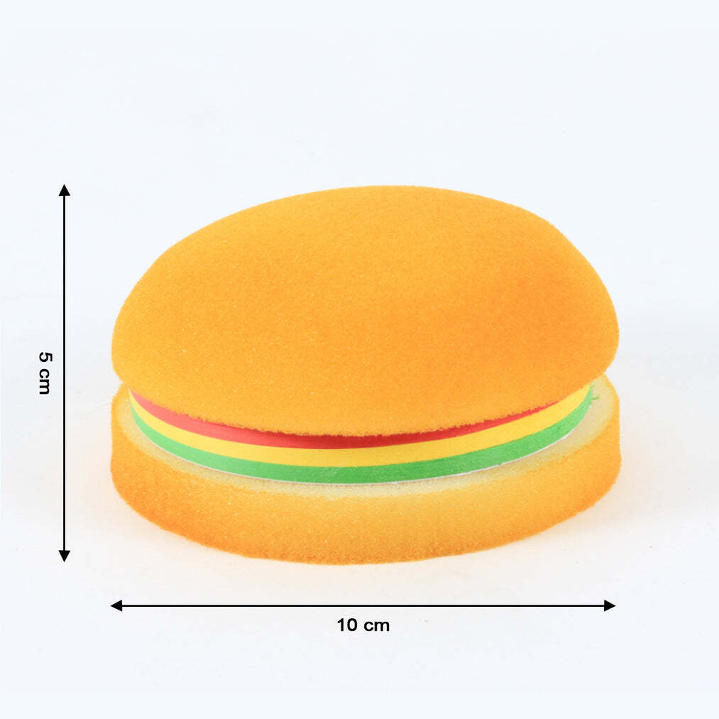 Burger Shaped Notepad - 15x15x6 Cm, Multicolor Design | Unique Mini Notes For Personal Use, School, And Play School Activities