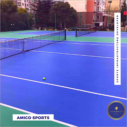 Tennis Flooring - Premium Acrylic Composite, Customizable Options for Superior Grip and Shock Absorption