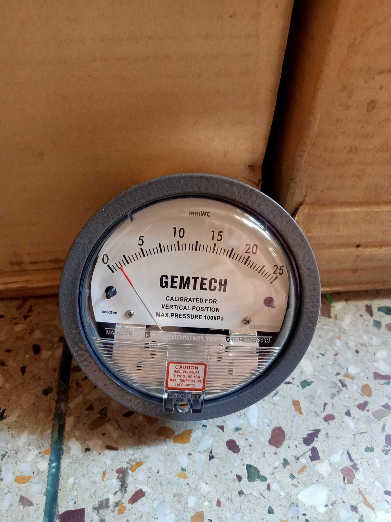 Gemtech Differential Pressure Gauge Supplier In Julana Haryana Accuracy: A 2% (-Ha Model A 1) Of Fs (A 3% (-Ha A 1.5%) On -0