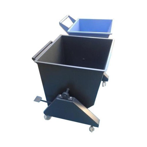 Chip Trolley - Plastic Material, Blue And Black Color | Ideal For Industrial And Commercial Use