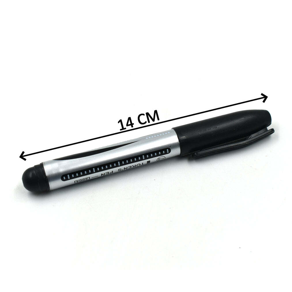 Black Marker Set - 10 Pieces, 14 X 9 X 4 Cm | Versatile Application For School, College And Official Use, Multi-purpose For Studies And Teaching