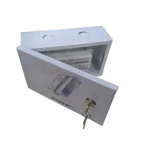 White 20 Pair Telephone Distribution Box