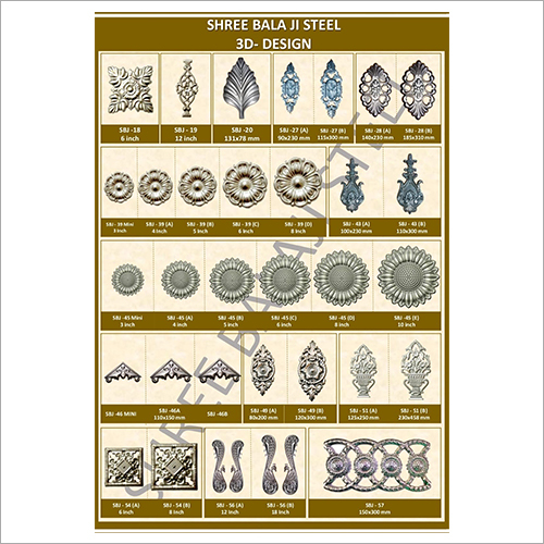 Silver 3D Iron Flower