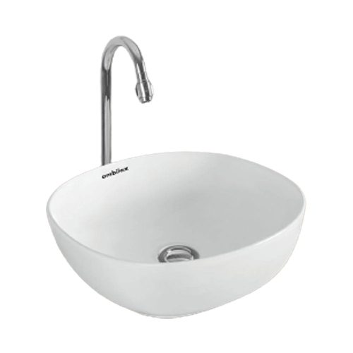 व्हाइट राउंड टेबल टॉप बेसिन