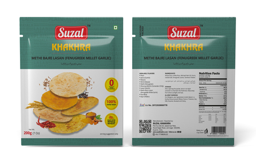 मेथी बाजरी लसान खाखरा