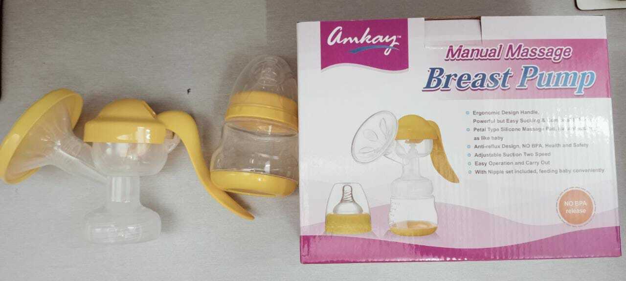 Breast Pump Manual - Abs Plastic Material , White Color Design And Easy-to-use Ergonomic Handle