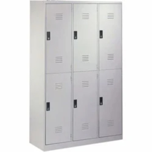 Auto Finish Grey Color Staff Lockers For 6 Locks