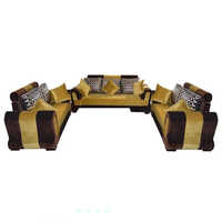 टिकाऊ 7 सीटर साबर सोफा सेट