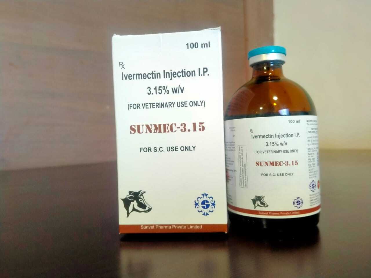 Ivermectin Veterinary Injection - 3.15% Liquid, 100 Ml | Effective Treatment For Respiratory And Alimentary Infections In Various Animal Species