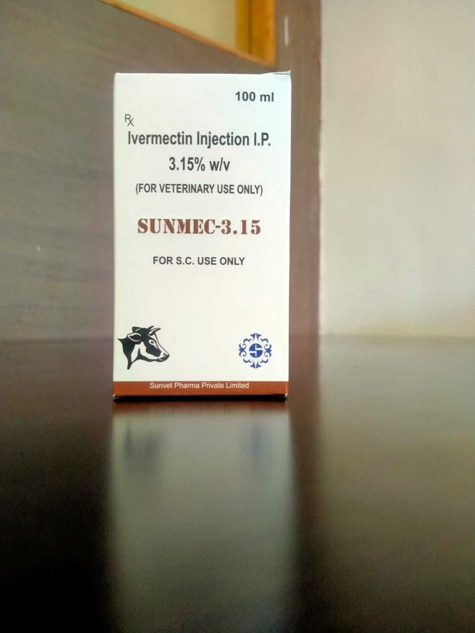 Ivermectin Veterinary Injection - 3.15% Liquid, 100 Ml | Effective Treatment For Respiratory And Alimentary Infections In Various Animal Species