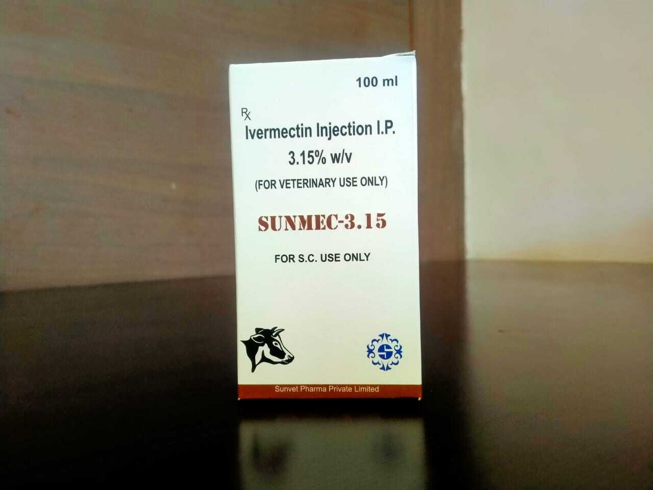 Ivermectin Veterinary Injection - 3.15% Liquid, 100 Ml | Effective Treatment For Respiratory And Alimentary Infections In Various Animal Species