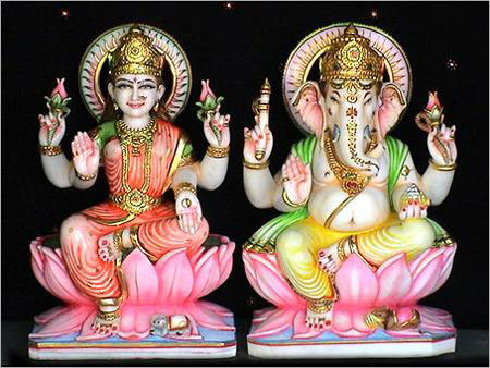 धार्मिक मूर्तियाँ लक्ष्मी गणेश की