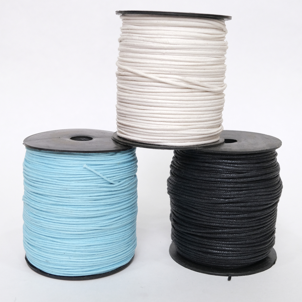 Waxed Cotton Cord - Color: White