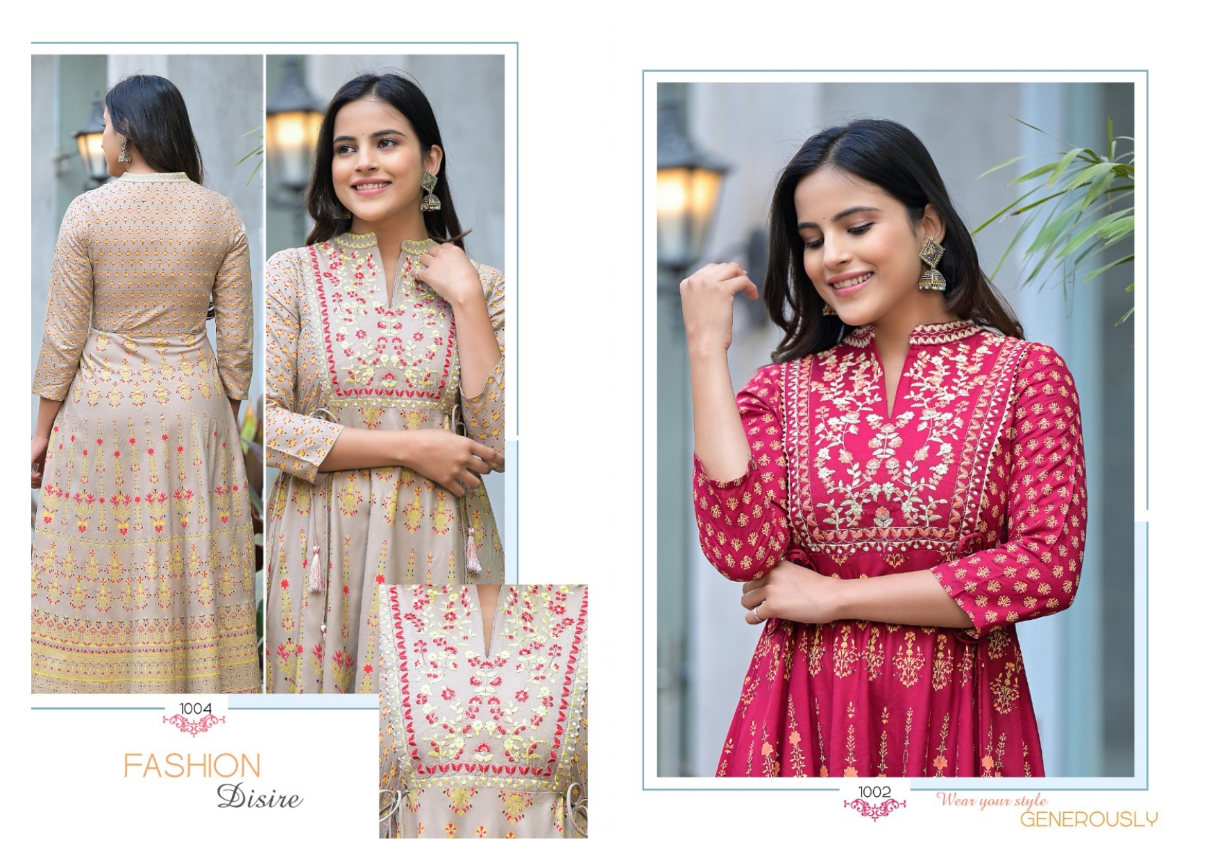 Multi Rakul Ethnic Fancy Kurti